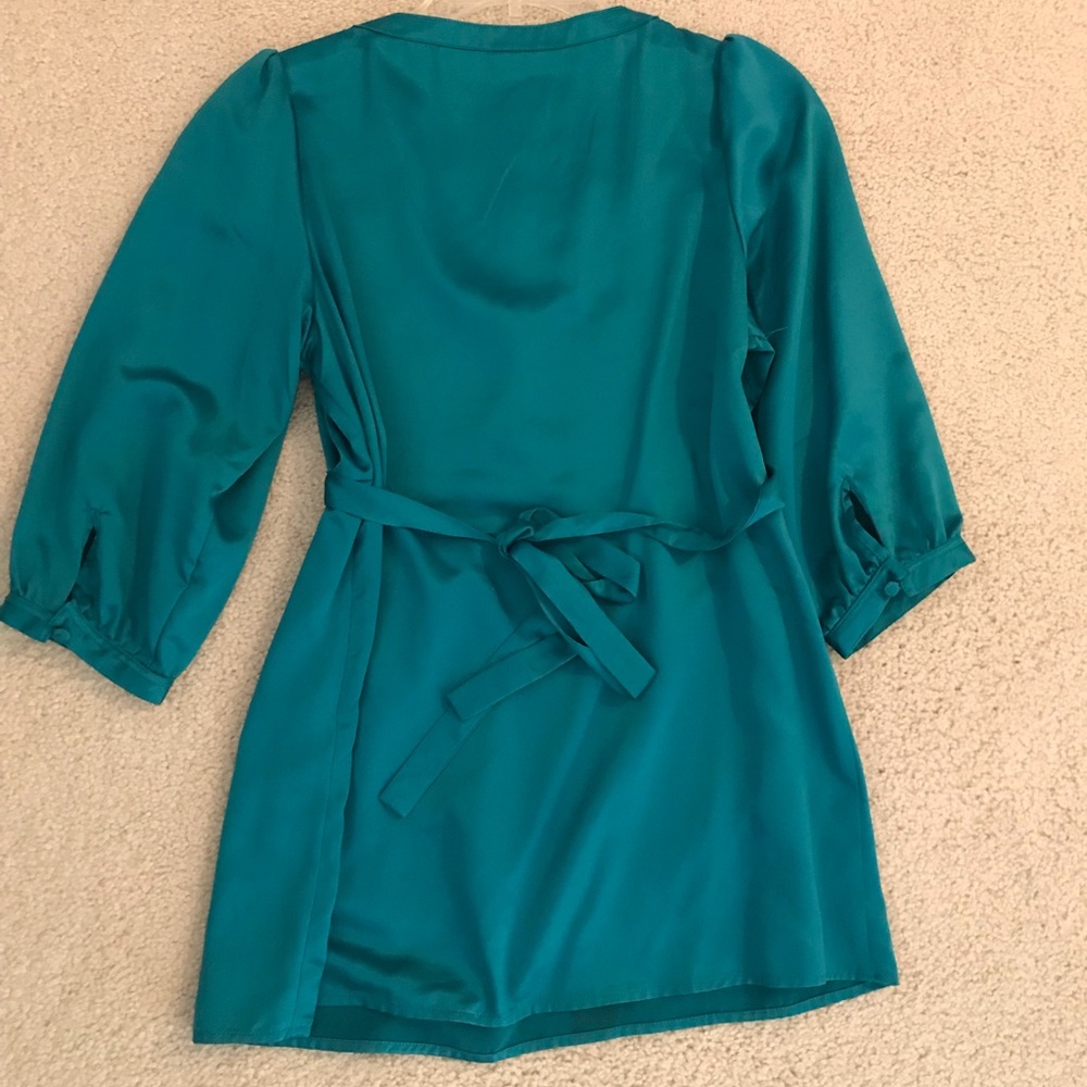 Guess Teal Silk Top - Picture 4 of 7